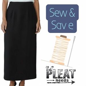 👛(ANY 2/$30)Vintage D’ORAZ Wool Black Maxi Pencil Lined Occasion Skirt See Video